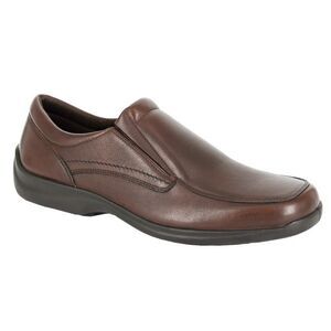 IMAC Mens Leather Twin Gusset Casual Shoes / Brown
